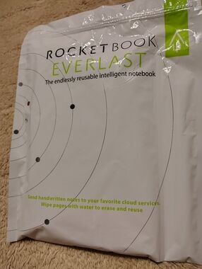Rocketbook Everlast Reusable Smart Notebook FriXion Pen Microfiber Cloth Navy